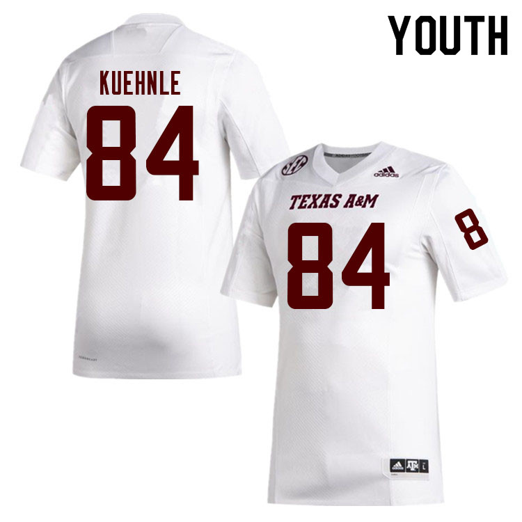 Youth #84 William Kuehnle Texas A&M Aggies College Football Jerseys Sale-White